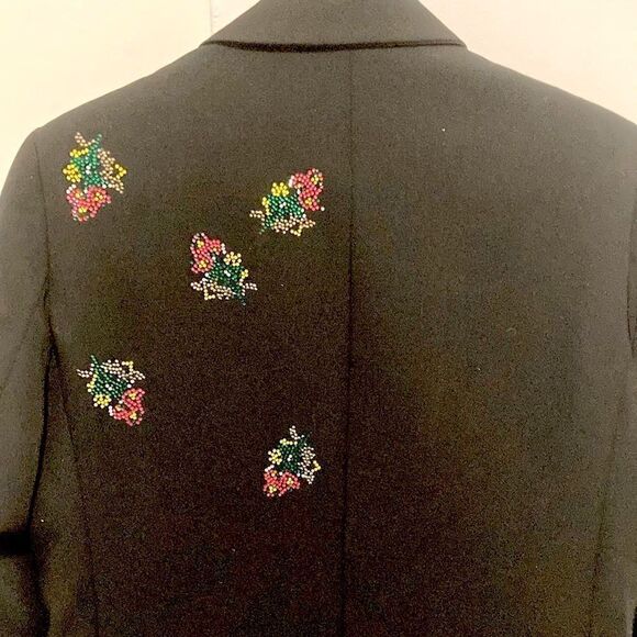 Zadig & Voltaire Venus Diamanté Flower Black Woman’s Blazer. FR 34/US 2. - Picture 11 of 13